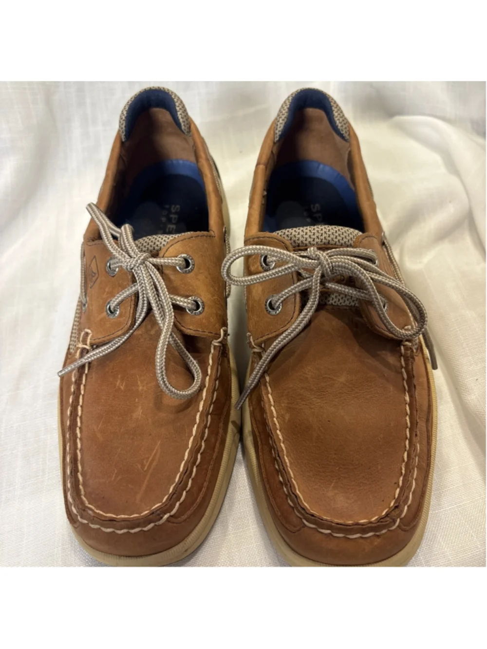 Sperry Lanyard CB Boat Shoe Tan Leather sz 8.5